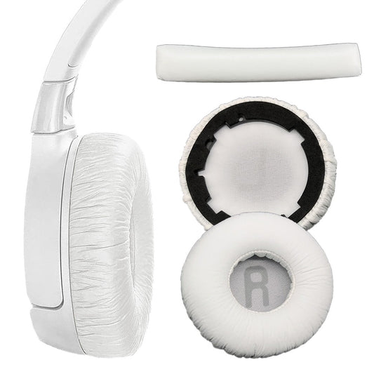 Replacement Ear Pads Headband Set for JBL Tune600BT T520BT T510BT T500BT - White