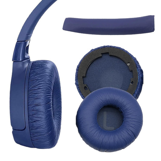 Replacement Ear Pads Headband Set for JBL Tune600BT T520BT T510BT T500BT - Blue