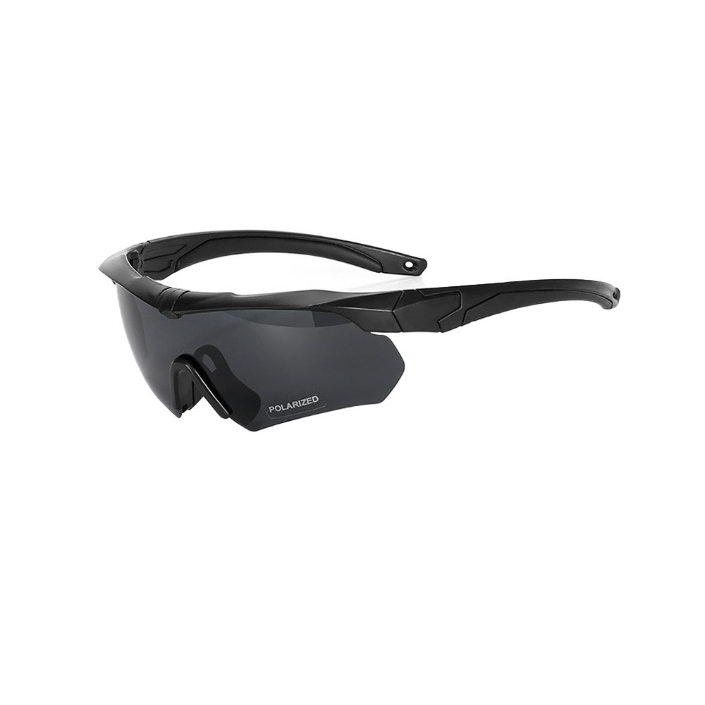 Tactical Shooting Safety Glasses Polarized Goggles with 3 Lenses - Black