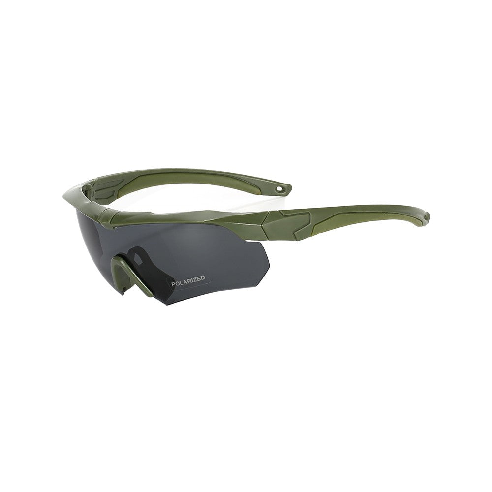 Tactical Shooting Safety Glasses Polarized Goggles with 3 Lenses - Army Green