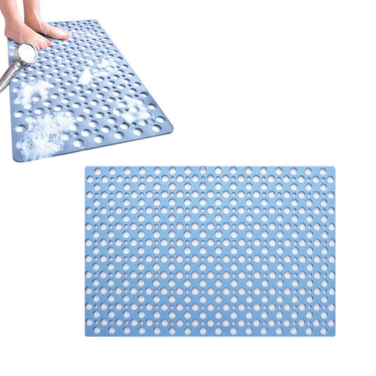90x60cm Bathroom Shower Mat Anti-Slip TPE Floor Mat Bathtub Mat - Blue