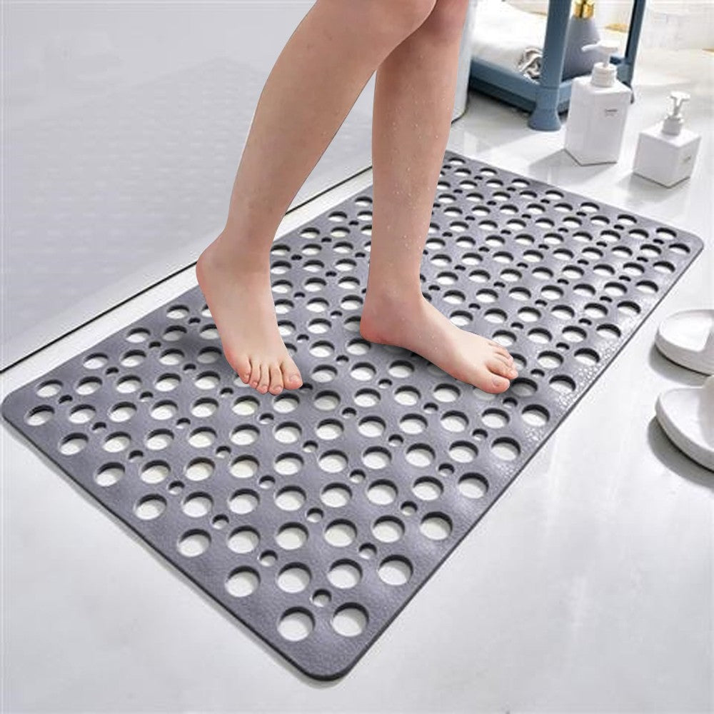 90x60cm Bathroom Shower Mat Anti-Slip TPE Floor Mat Bathtub Mat - Grey