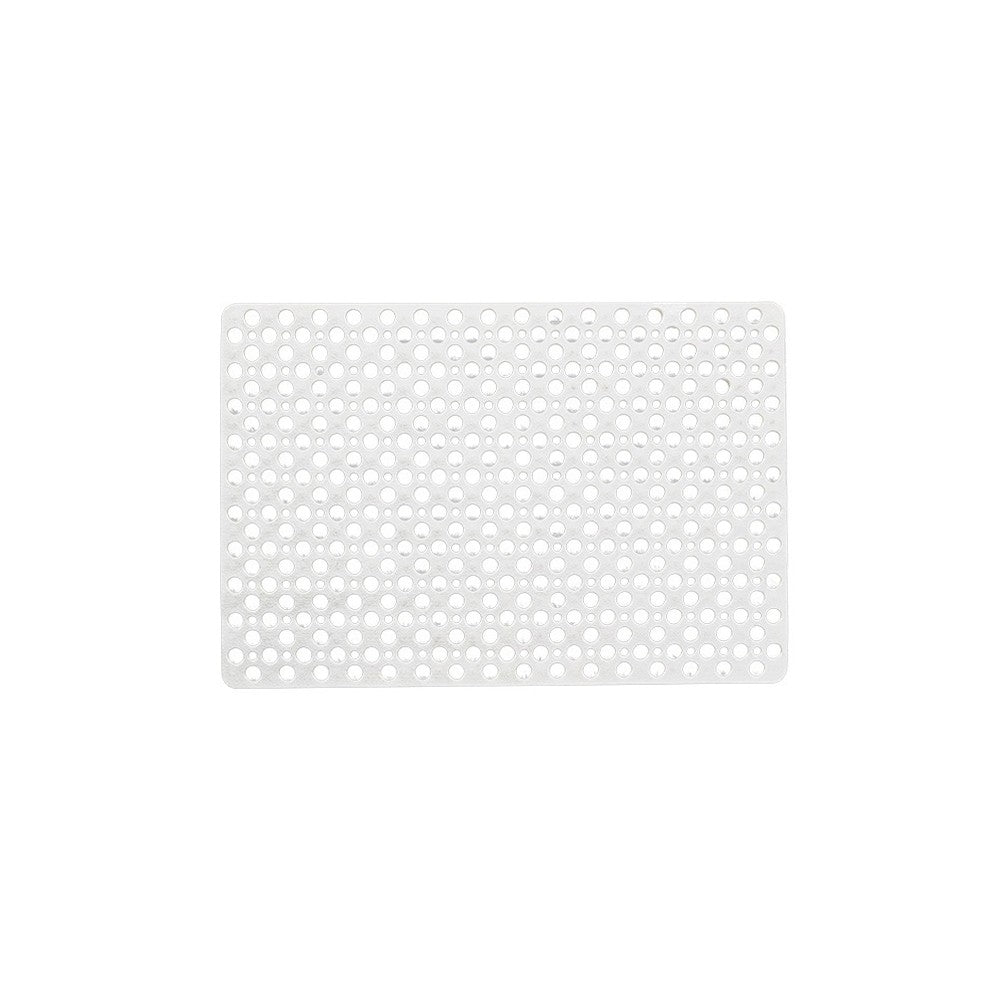 53x53cm Bathroom Shower Mat Anti-Slip TPE Floor Mat Bathtub Mat - White