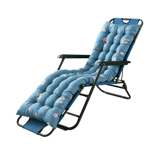 158x48x8cm Floral Printed Lounger Cushion Rocking Chair Seat Cushion - Blue