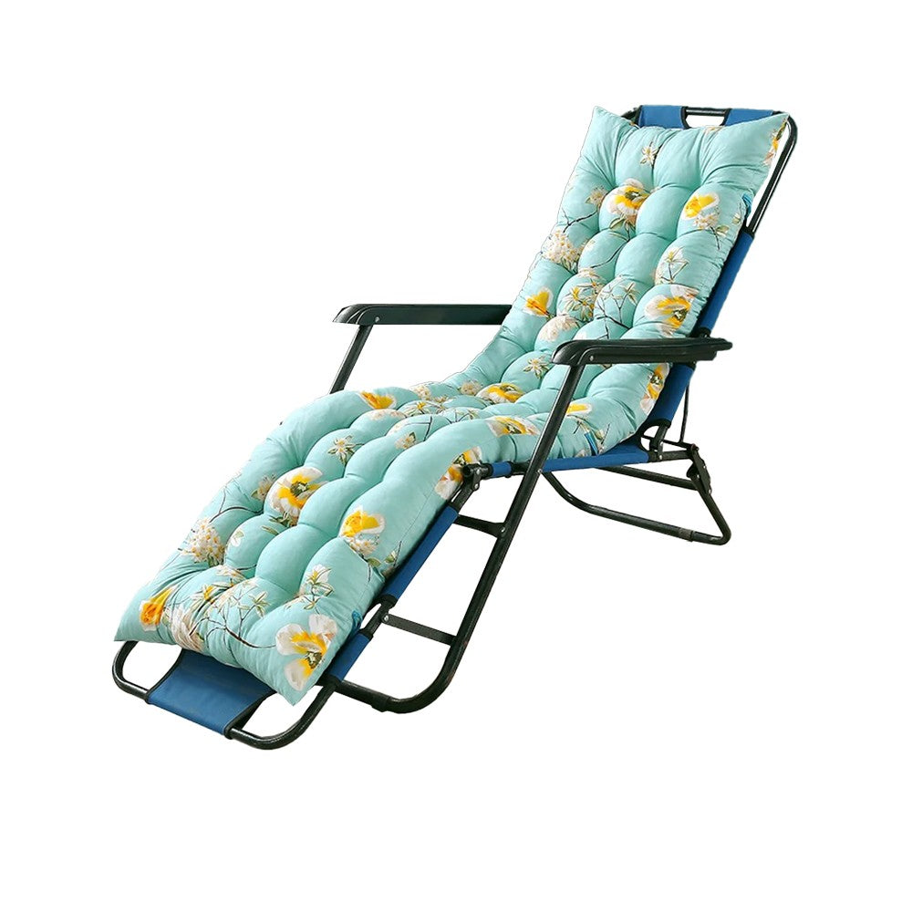 168x48x8cm Floral Printed Lounger Cushion Rocking Chair Seat Cushion - Green