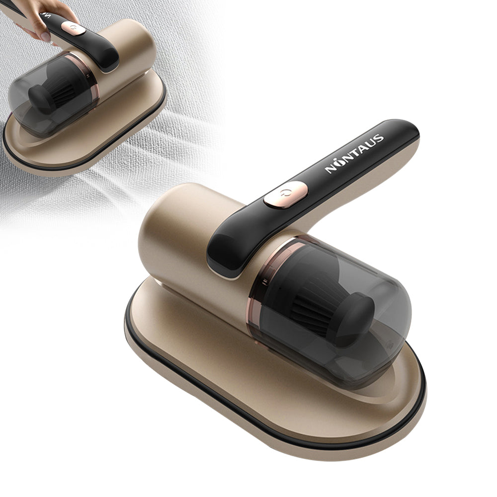 Handheld Wireless UV Dust Mite Remover Bed Vacuum Cleaner - Gold