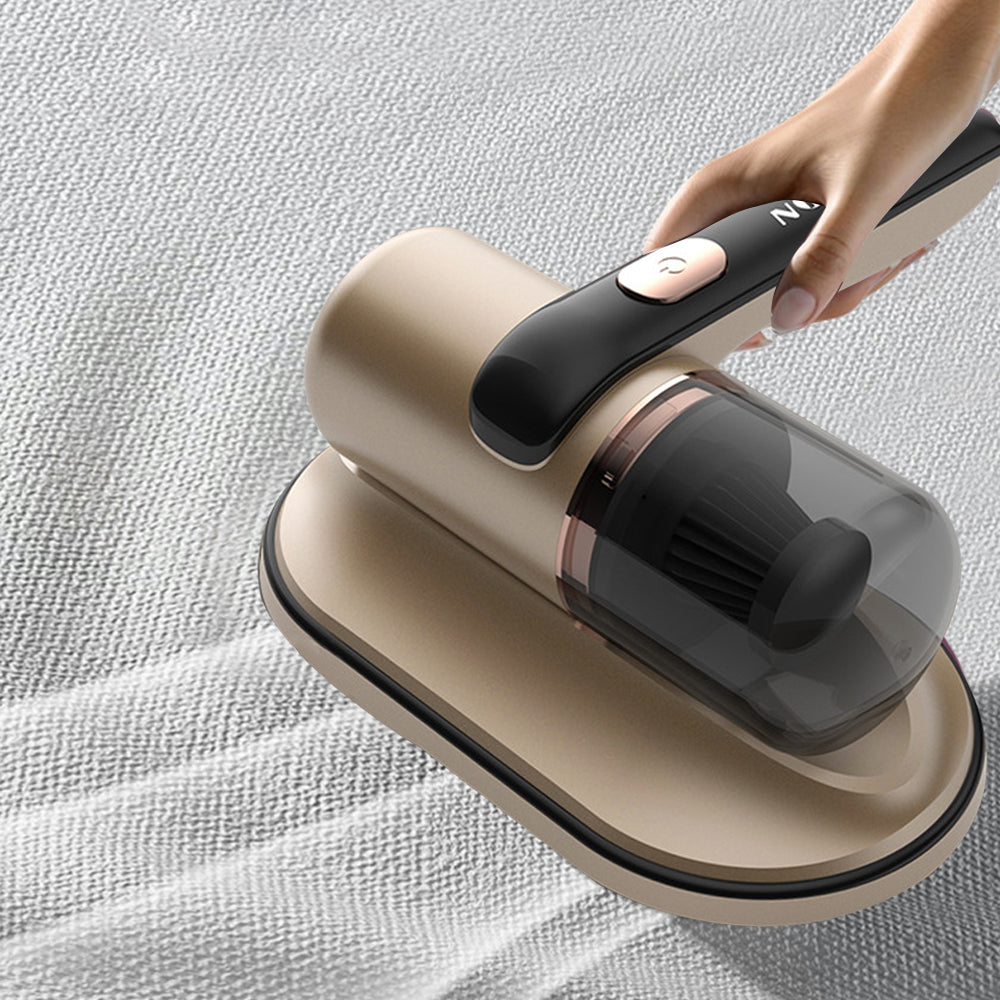 Handheld Wireless UV Dust Mite Remover Bed Vacuum Cleaner - Gold