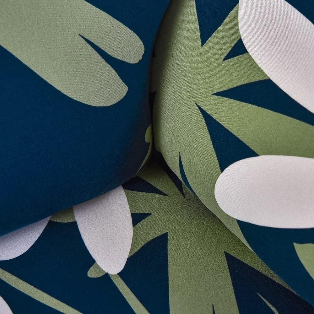 Printed Recliner Chair Cover 4 Pieces Reclining Sofa Stretch Protector - Green