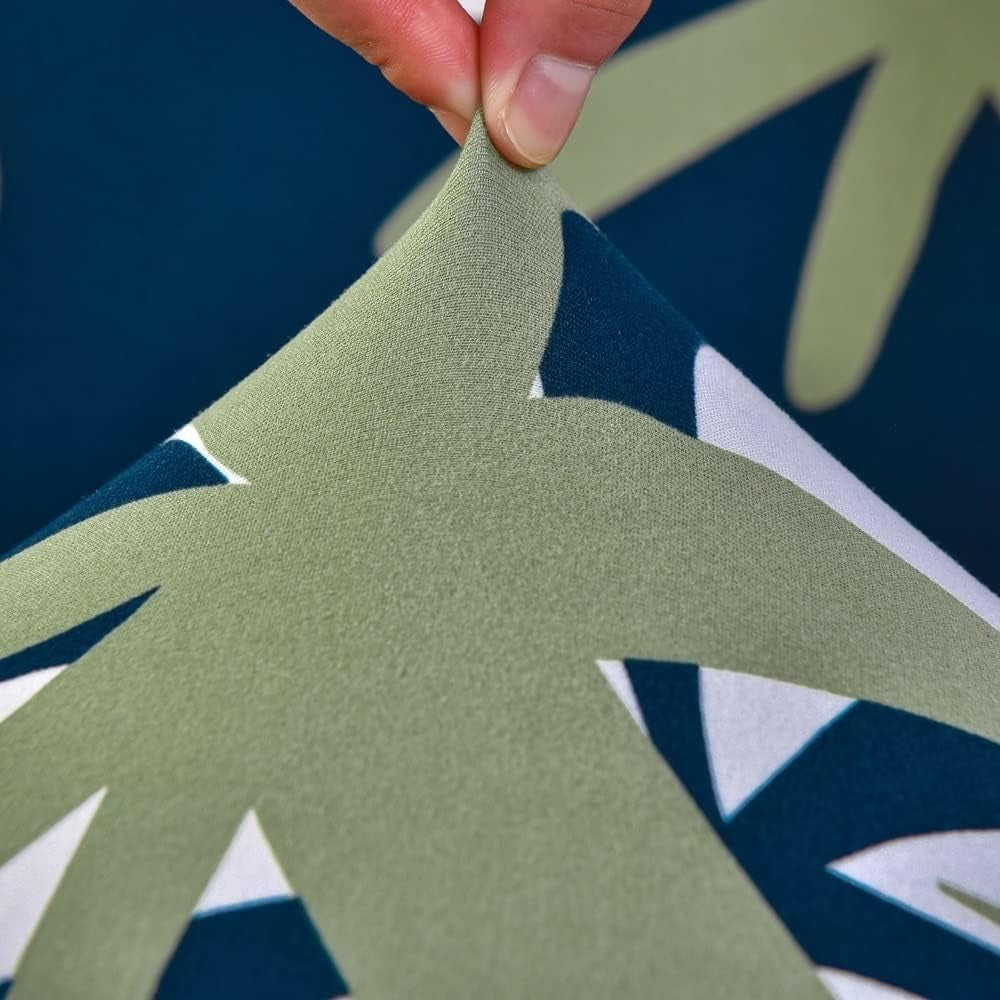 Printed Recliner Chair Cover 4 Pieces Reclining Sofa Stretch Protector - Green