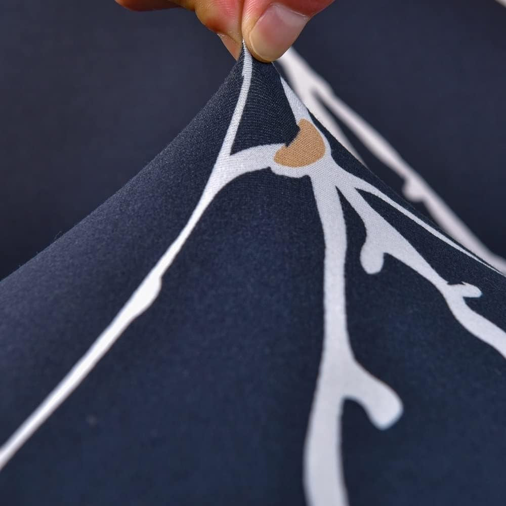 Printed Recliner Chair Cover 4 Pieces Reclining Sofa Stretch Protector - Black