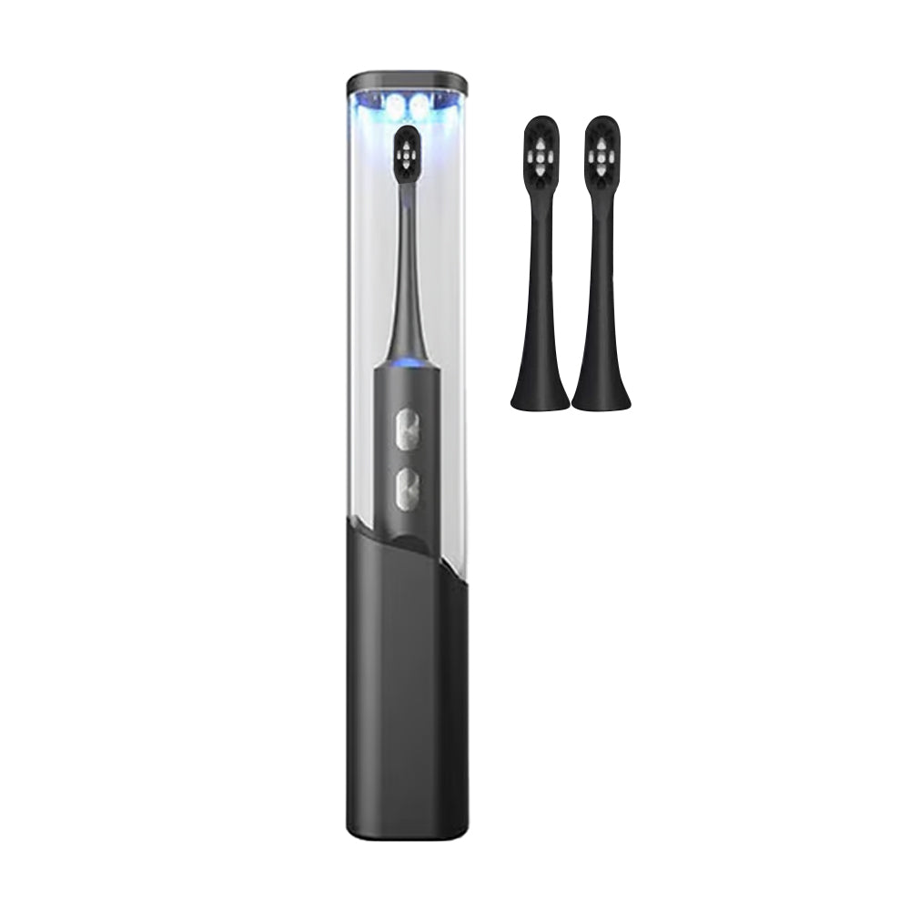 Travel Electronic Toothbrush with Ultraviolet Disinfection Function Case - Black