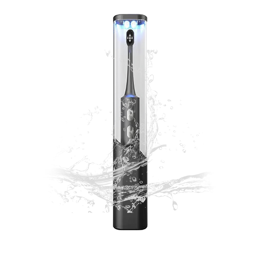 Travel Electronic Toothbrush with Ultraviolet Disinfection Function Case - Black