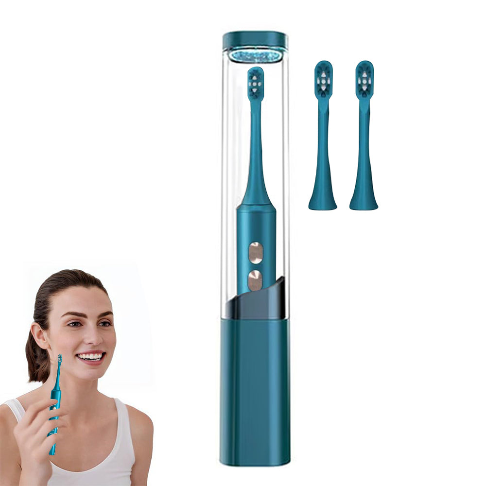 Travel Electronic Toothbrush with Ultraviolet Disinfection Function Case - Green
