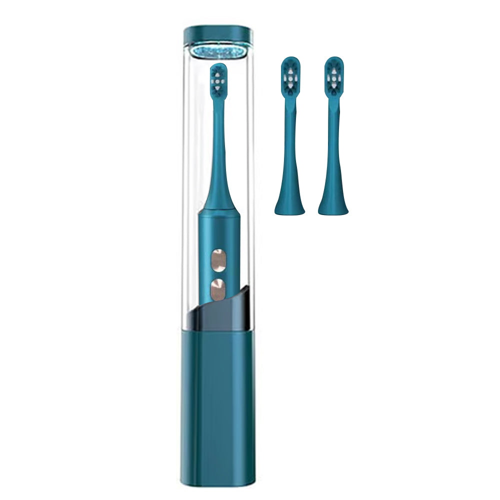 Travel Electronic Toothbrush with Ultraviolet Disinfection Function Case - Green