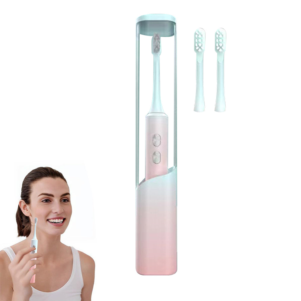 Travel Electronic Toothbrush with Ultraviolet Disinfection Case - Gradient