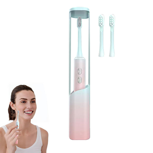 Travel Electronic Toothbrush with Ultraviolet Disinfection Case - Gradient