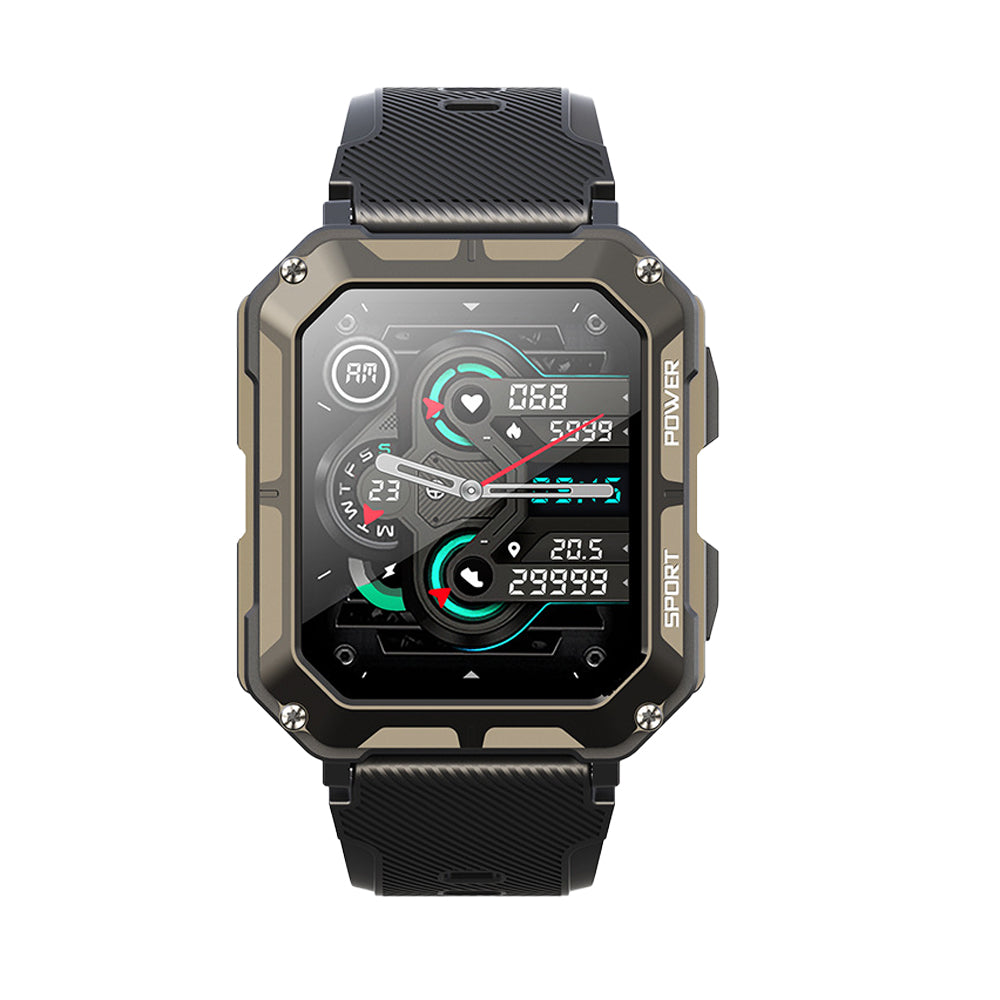 1.83 Inch Military Smart Bluetooth Watch Tactical Tracker Fitness Watch - Black