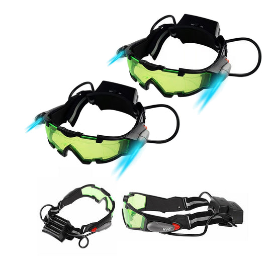 2Pcs Adjustable LED Night Vision Goggle Camping Gear