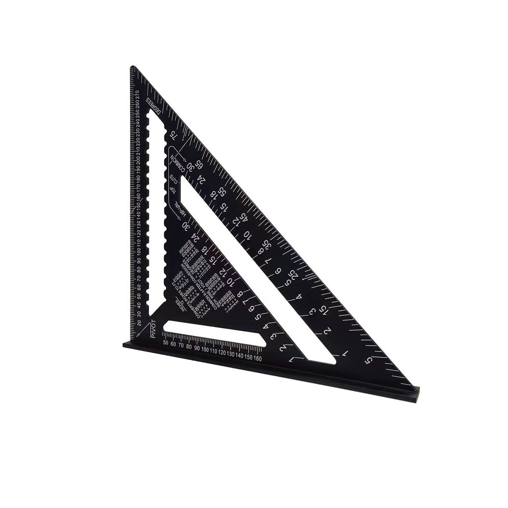 12 inch Metric Aluminium Alloy Square Protractor Triangle Ruler Measuring Tool