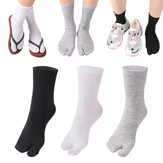 3 Pairs Flip Flop Socks Tabi Split Toe Socks Toe Socks for Men Women