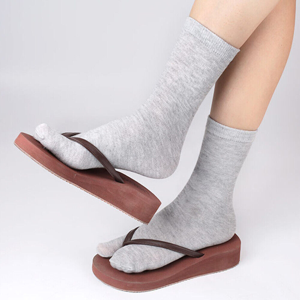 3 Pairs Flip Flop Socks Tabi Split Toe Socks Toe Socks for Men Women