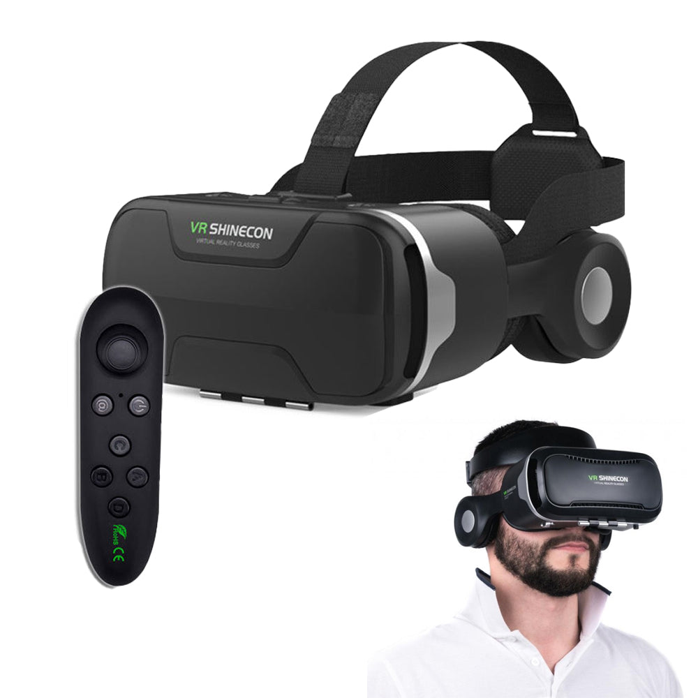 VR Headset 3D Virtual Reality Glasses With VR Bluetooth Controller