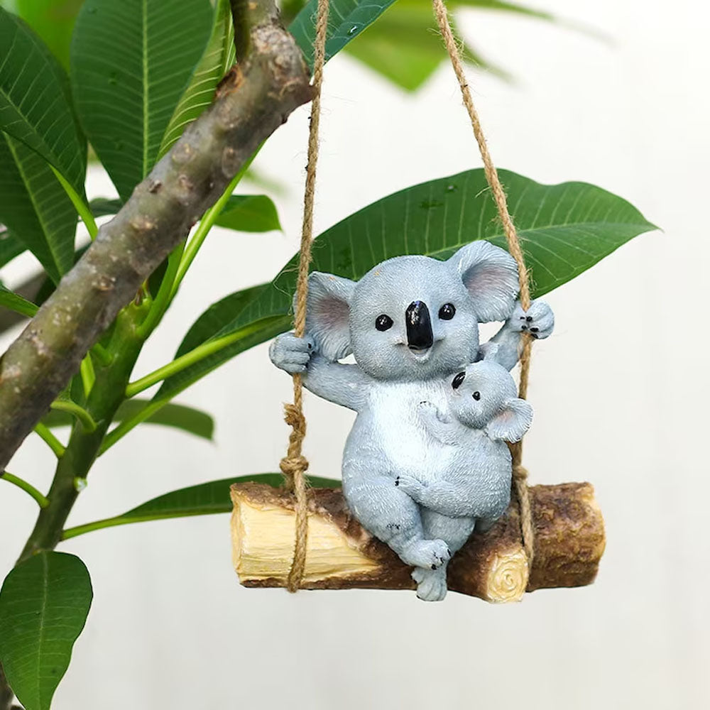Resin Koala Garden Hanging Figurine Statue for Outdoor Garden Decor - ST3