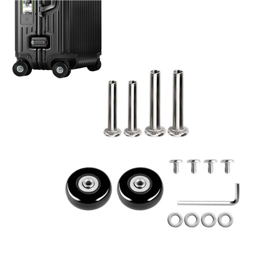2Pcs Luggage Suitcase Replacement Wheels Rubber Swivel Caster Wheels Bearings