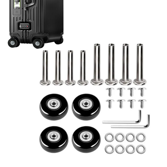 4Pcs Luggage Suitcase Replacement Wheels Rubber Swivel Caster Wheels Bearings