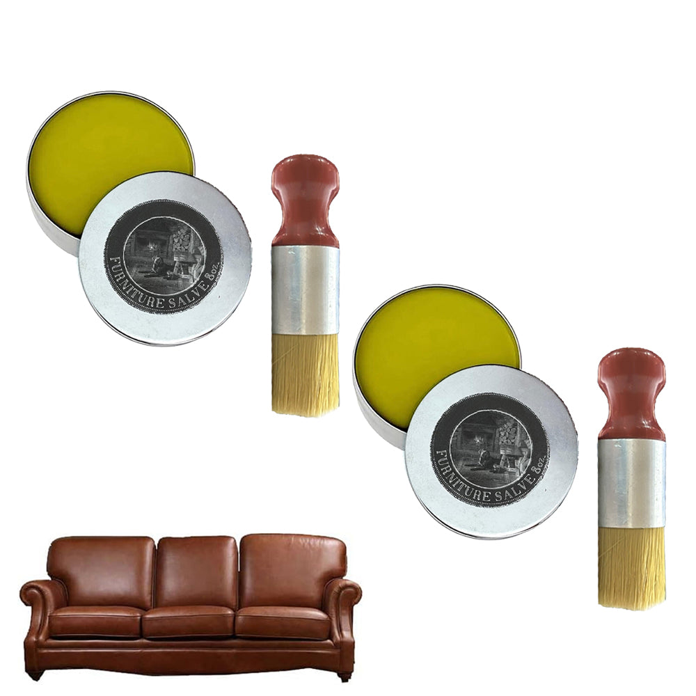 2Pcs Furniture Salve for Leather Furniture Repair Tool with Brush