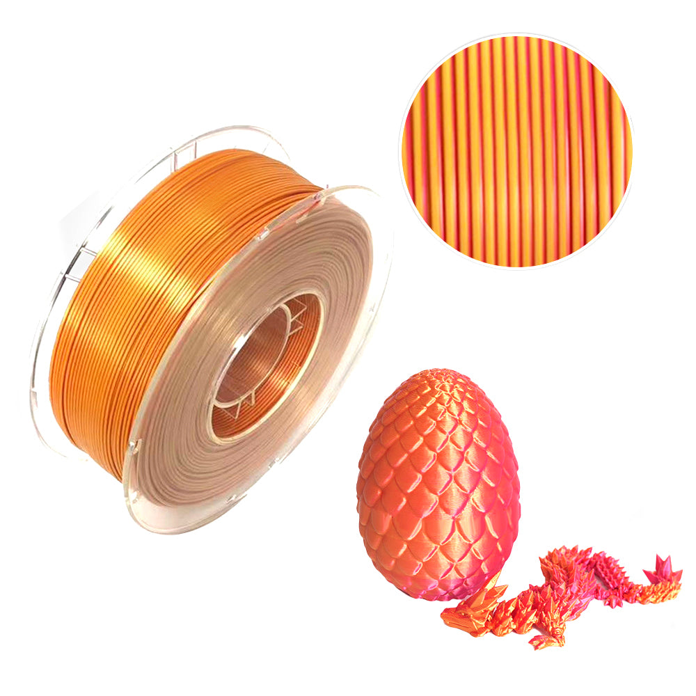 Gradient Color Change Silk PLA 3D Printing Filament for Most FDM 3D Printers ST1