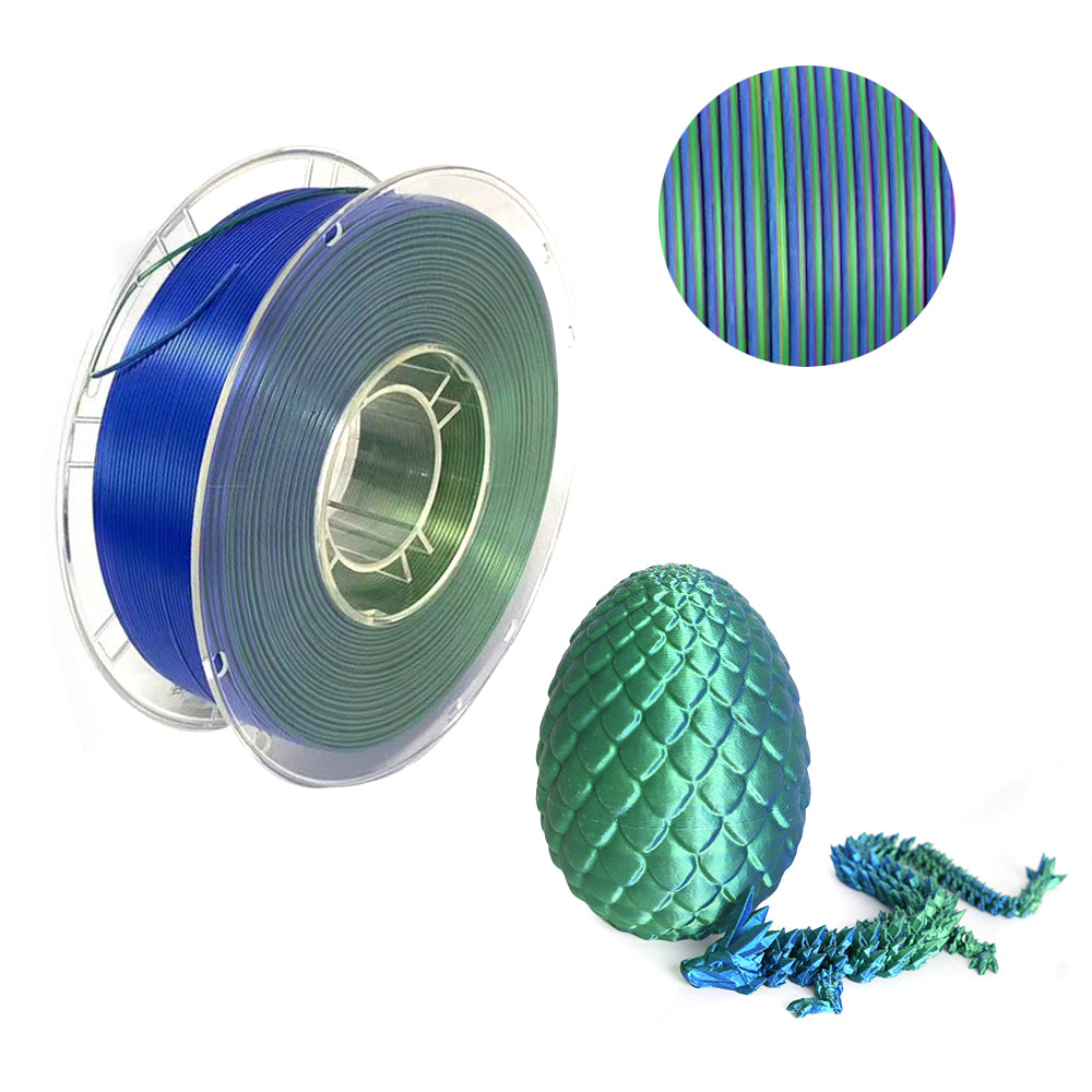 Gradient Color Change Silk PLA 3D Printing Filament for Most FDM 3D Printers ST2
