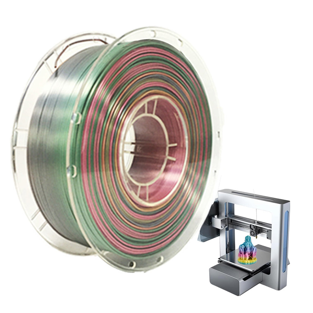 Gradient Color Change Silk PLA 3D Printing Filament for Most FDM 3D Printers ST3