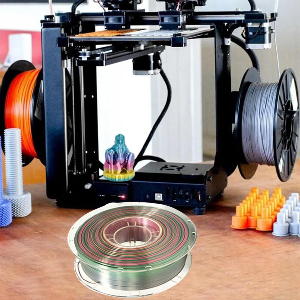 Gradient Color Change Silk PLA 3D Printing Filament for Most FDM 3D Printers ST3