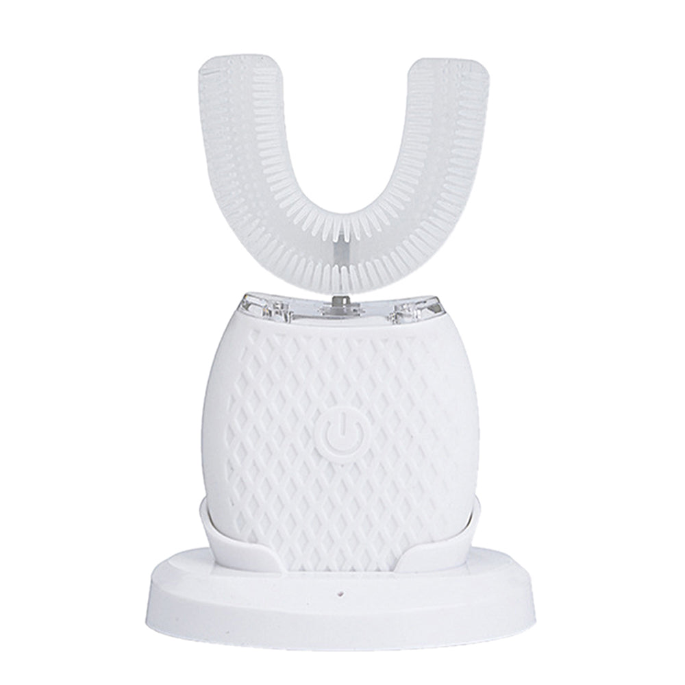 U Shaped Toothbrush 360 Degree Ultrasonic Electric Toothbrush for Adults White