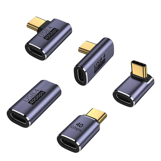 5Pcs 100W USB4.0 40Gbps Type C Male/Female to USB C Female Adapter Extender