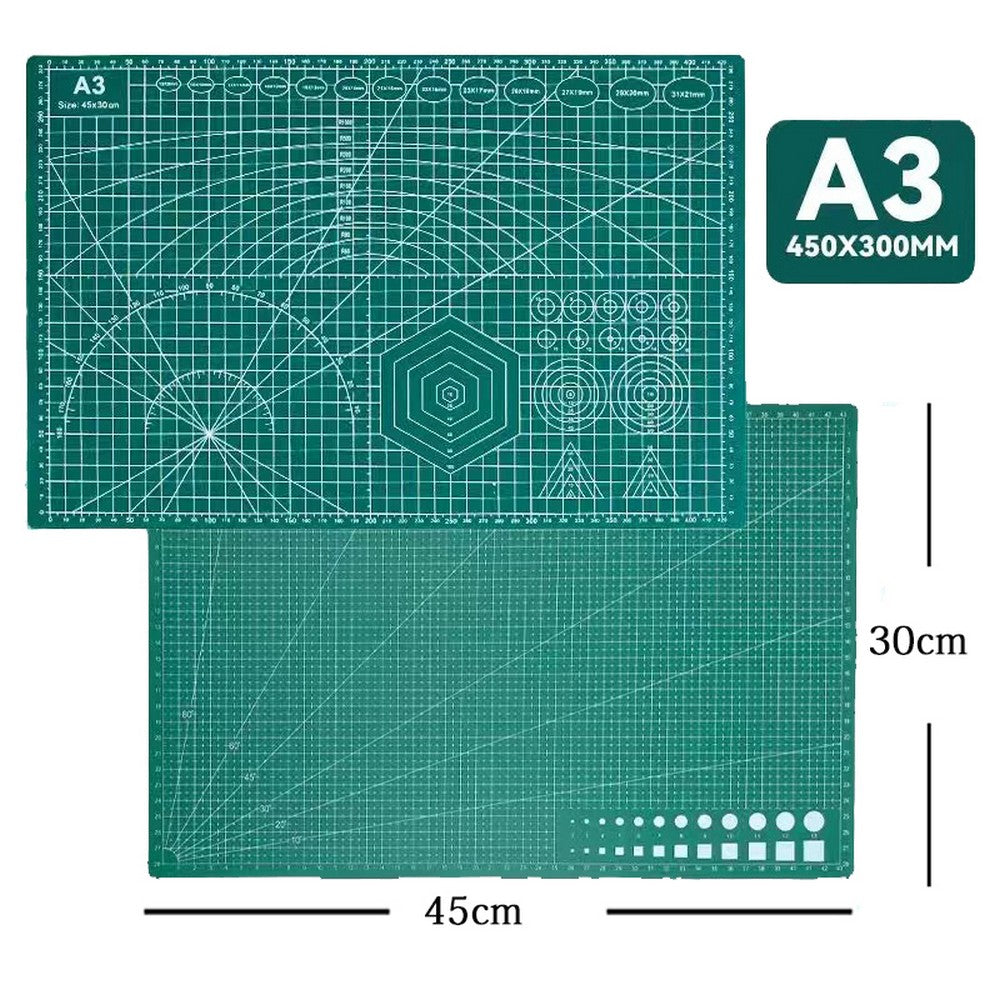 Thickened PVC Cutting Mat Double Sided Sewing Mat Table Protector Cut Board A3