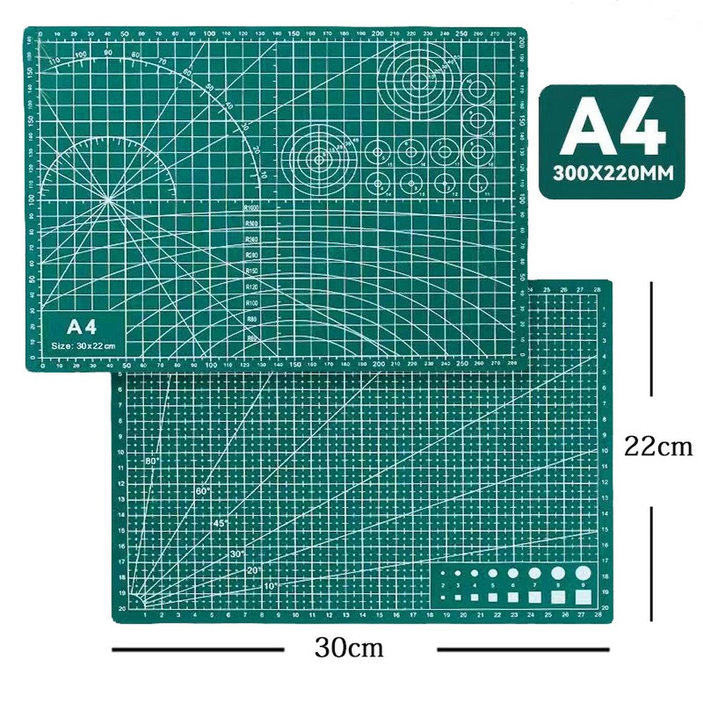 Thickened PVC Cutting Mat Double Sided Sewing Mat Table Protector Cut Board A4