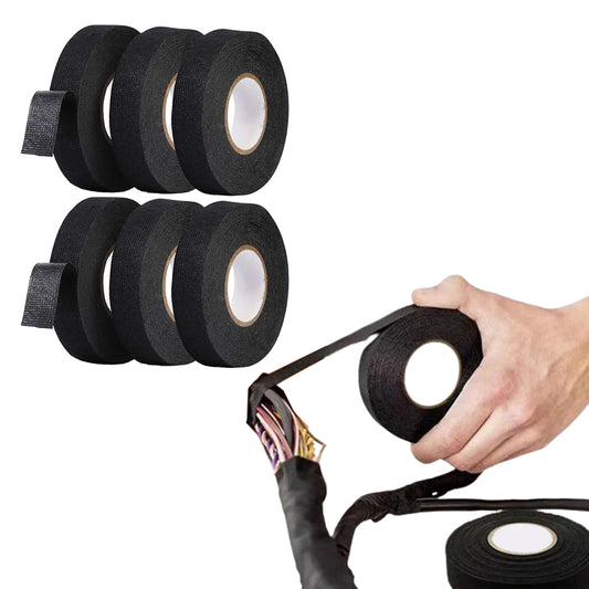 6 Rolls 15mx19mm Car Automotive Wiring Harness Fluff Tape