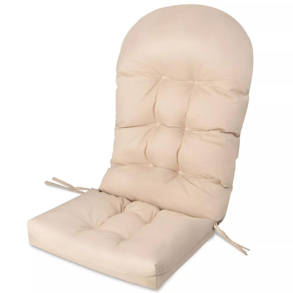 Adirondack Chair Cushion Water Resistant High Back Lounge Chair Pad Beige