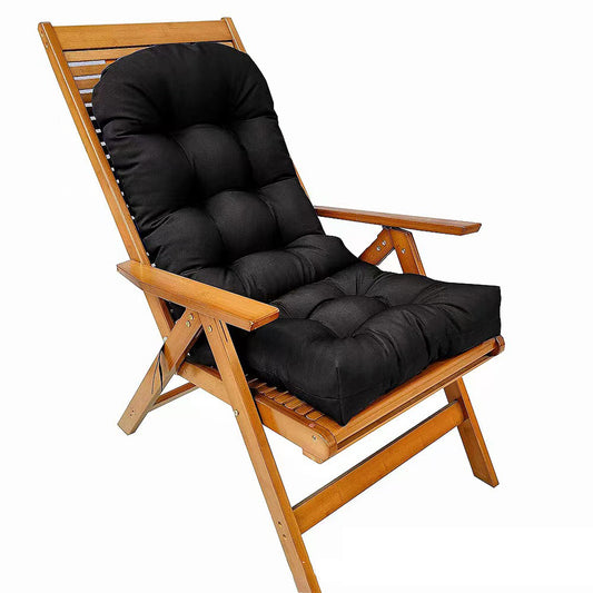 Adirondack Chair Cushion Water Resistant High Back Lounge Chair Pad Black