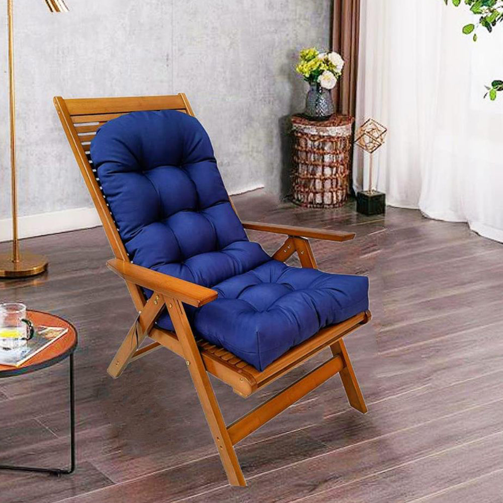 Adirondack Chair Cushion Water Resistant High Back Lounge Chair Pad Navy Blue