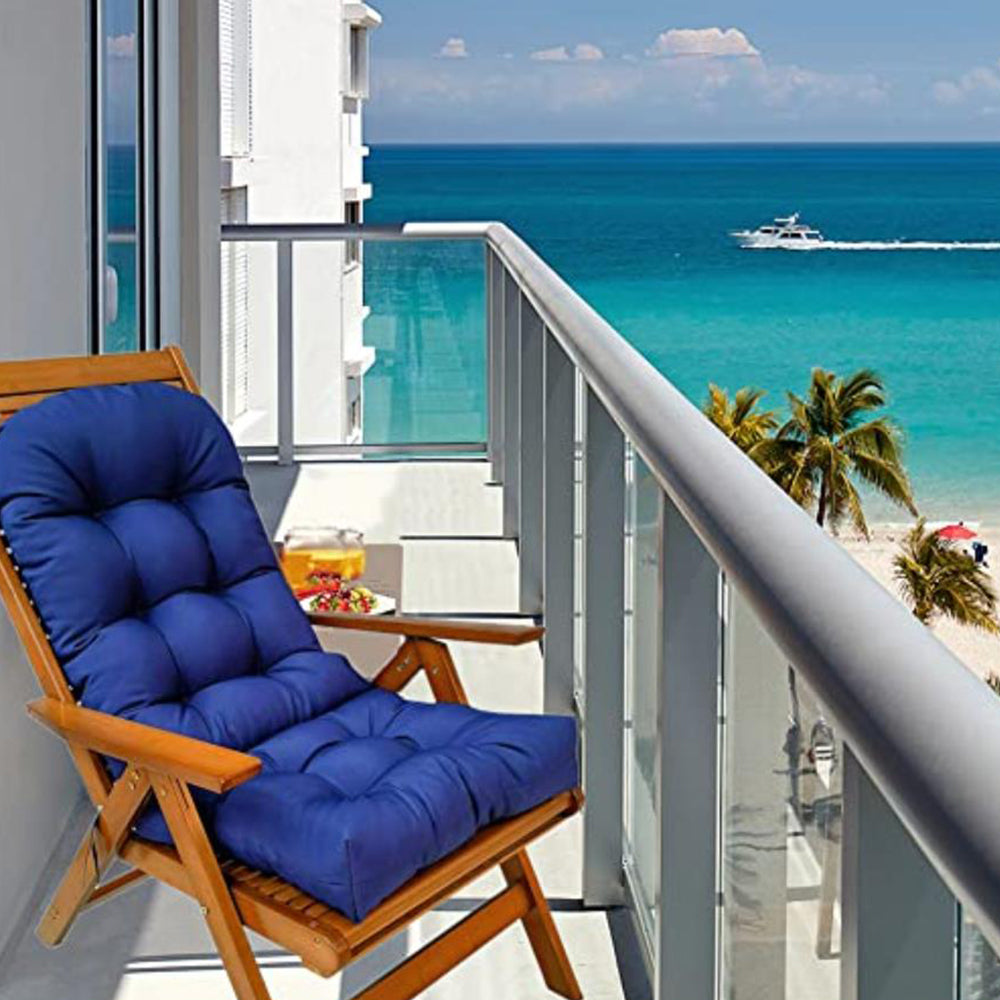Adirondack Chair Cushion Water Resistant High Back Lounge Chair Pad Navy Blue