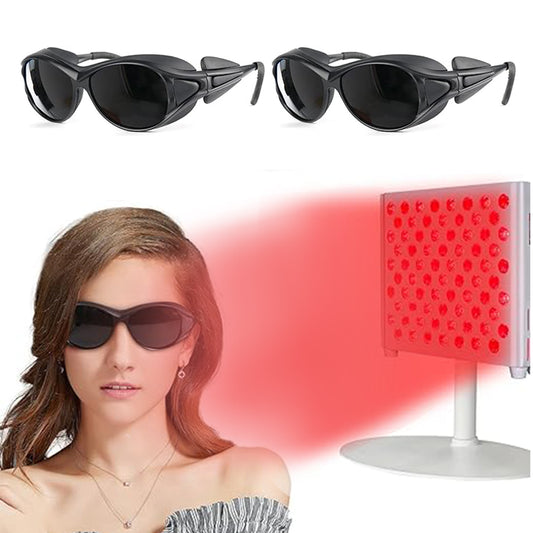 2Pcs Red Light Therapy Eye Protective Glasses For Visible Light Blocking