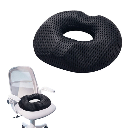 Donut Seat Cushion Thick Memory Foam Cushion for Men Black