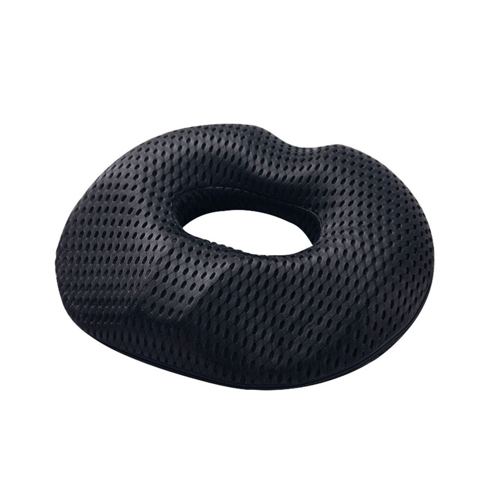 Donut Seat Cushion Thick Memory Foam Cushion for Men Black
