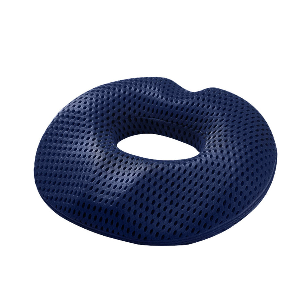 Donut Seat Cushion Thick Memory Foam Cushion for Men Blue