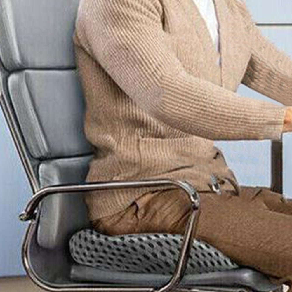 Donut Seat Cushion Thick Memory Foam Cushion for Men Grey