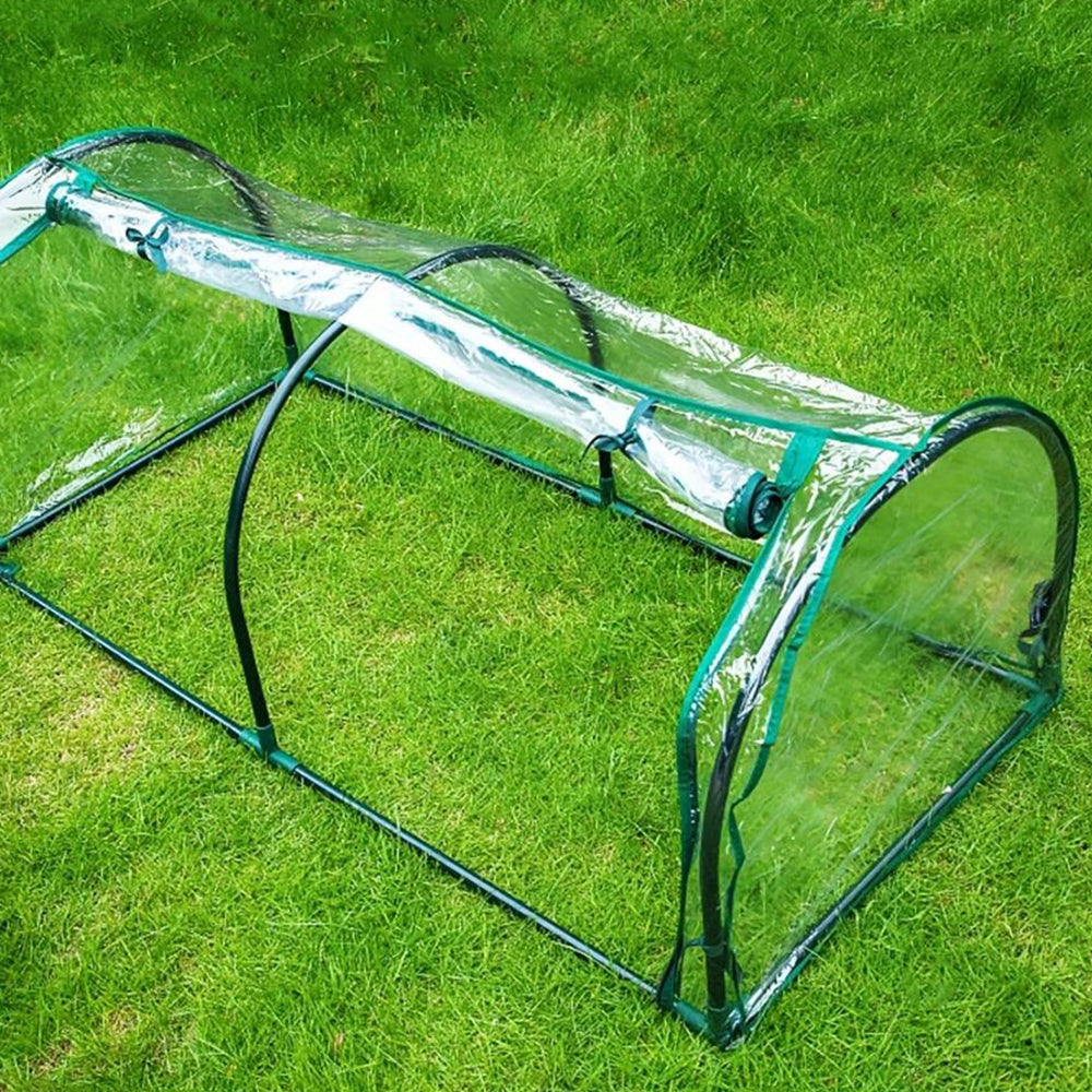 1.2x0.6x0.5m Clear Greenhouse Flower Garden Shed with Zipper Doors
