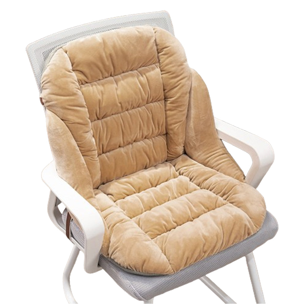 Winter Warm Seat Cushion Backrest Integrated Office Home Cushion Camel